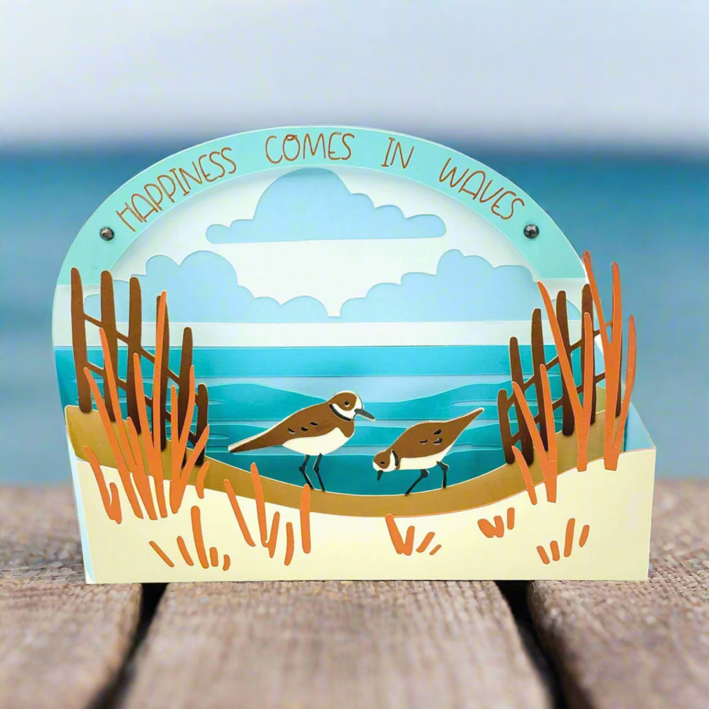 "BEACH WAVES" Deluxe Dimensional Card