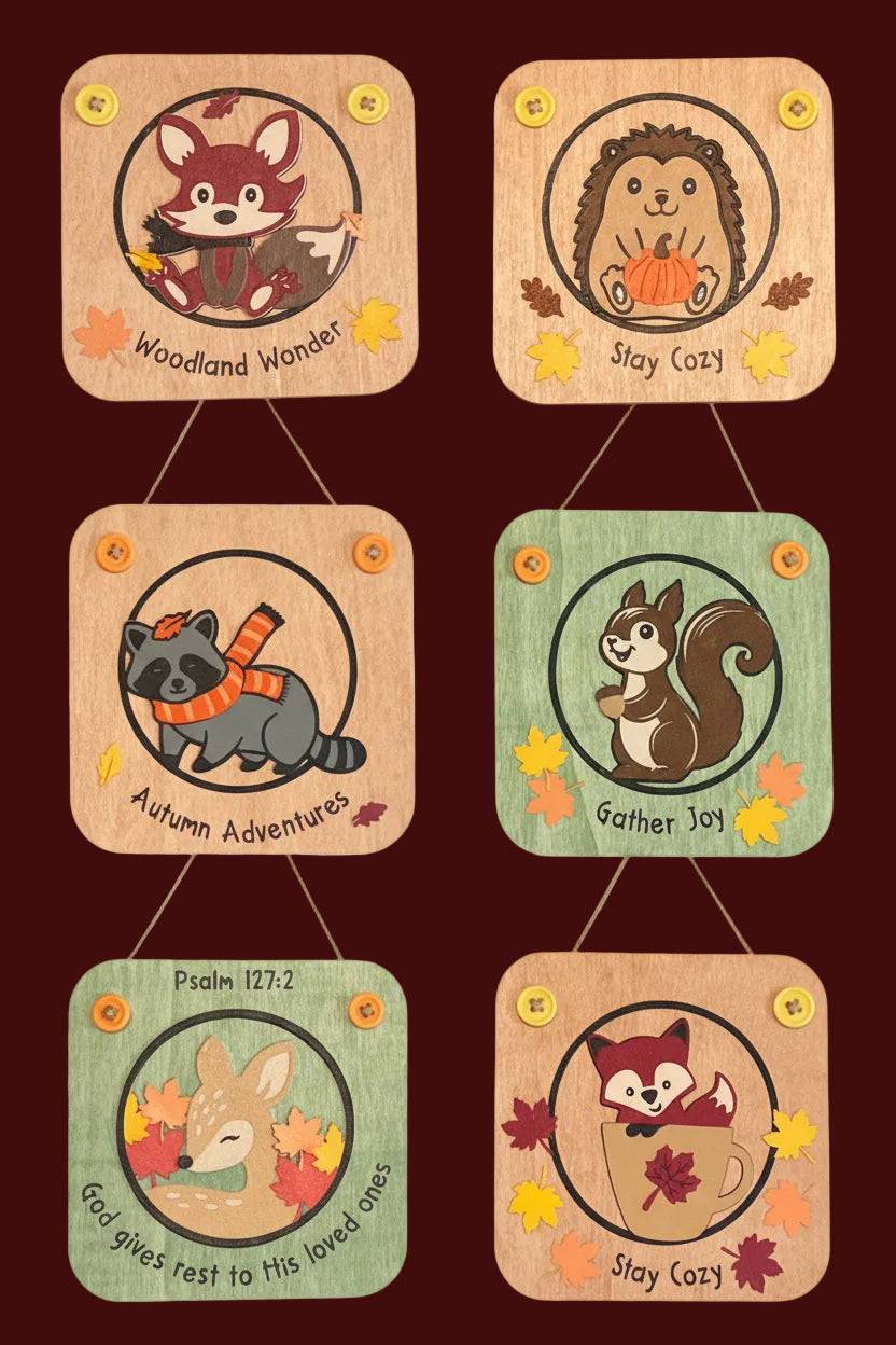 WOODLAND CREATURES Simple Joy Signs
