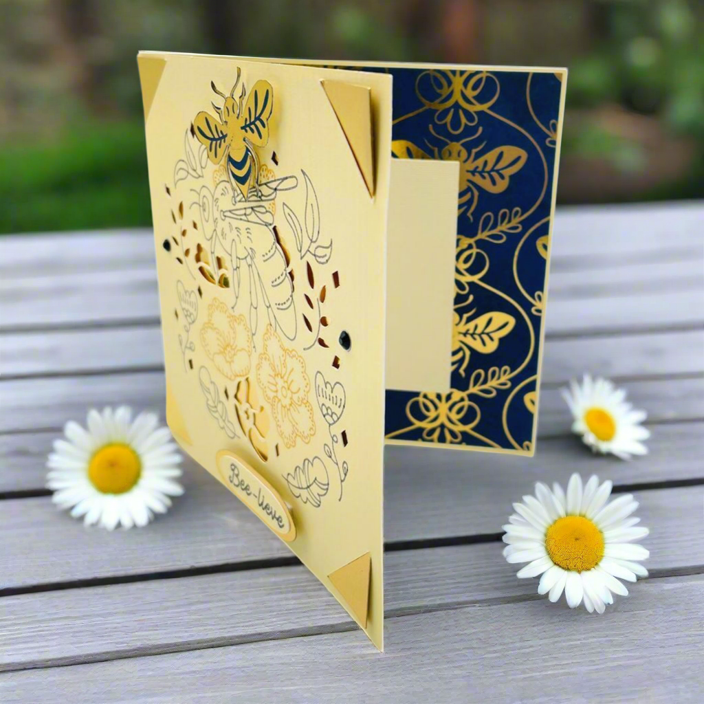 "BEE-LIEVE" Square Comfort Card- Gold