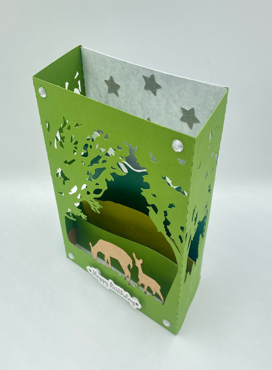 DEER in the FOREST Shadowbox Card