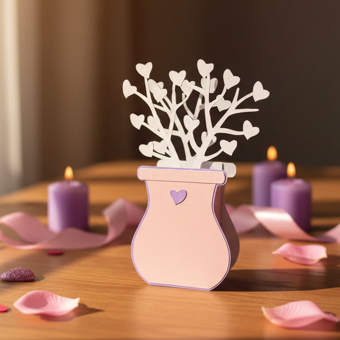 VASE of HEARTS Valentine Card