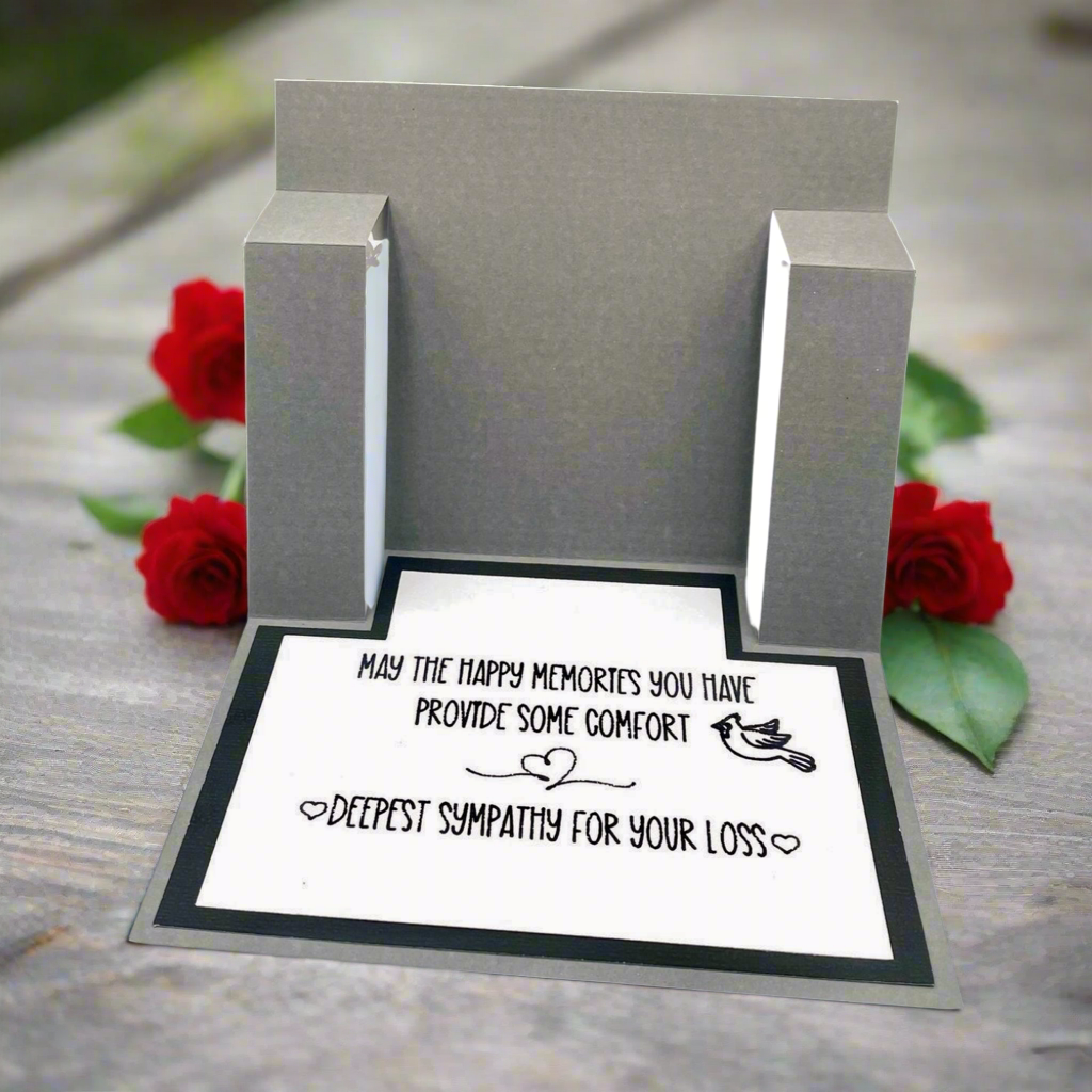 "FOREVER IN OUR HEARTS" Stand Up Comfort Card