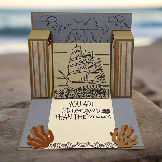 "ANYONE CAN HOLD THE HELM" Gray- Comfort Step Card