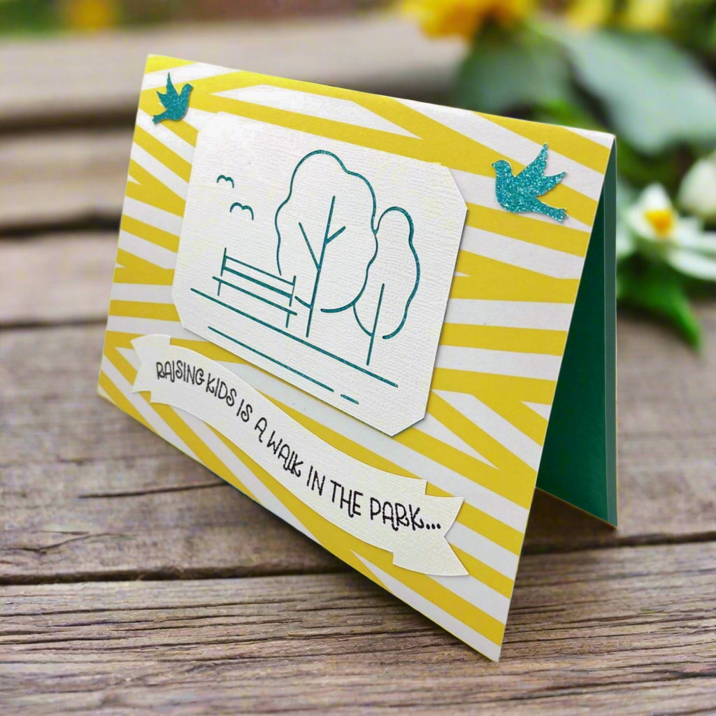 "WALK IN THE PARK" Simple Pop Up Comfort Card
