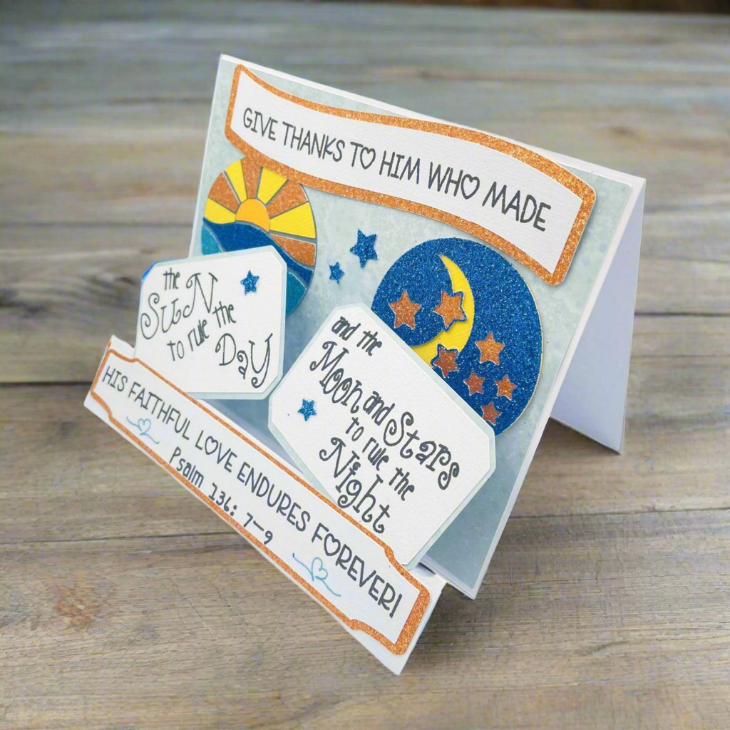"HIS FAITHFUL LOVE ENDURES" Stand Up Comfort Card