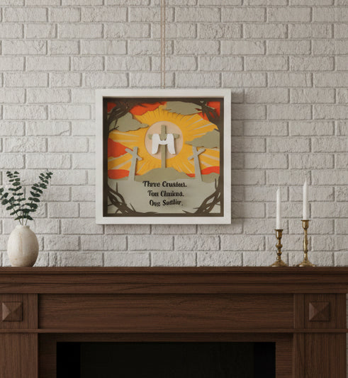 THREE CROSSES Shadowbox