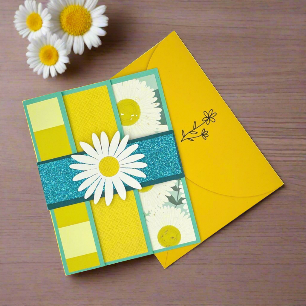 "FEEL BETTER DAISIES" Tri-Fold Comfort Card