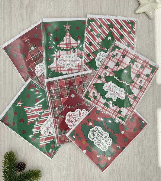 CHRISTMAS TREE Cut-Out Cards
