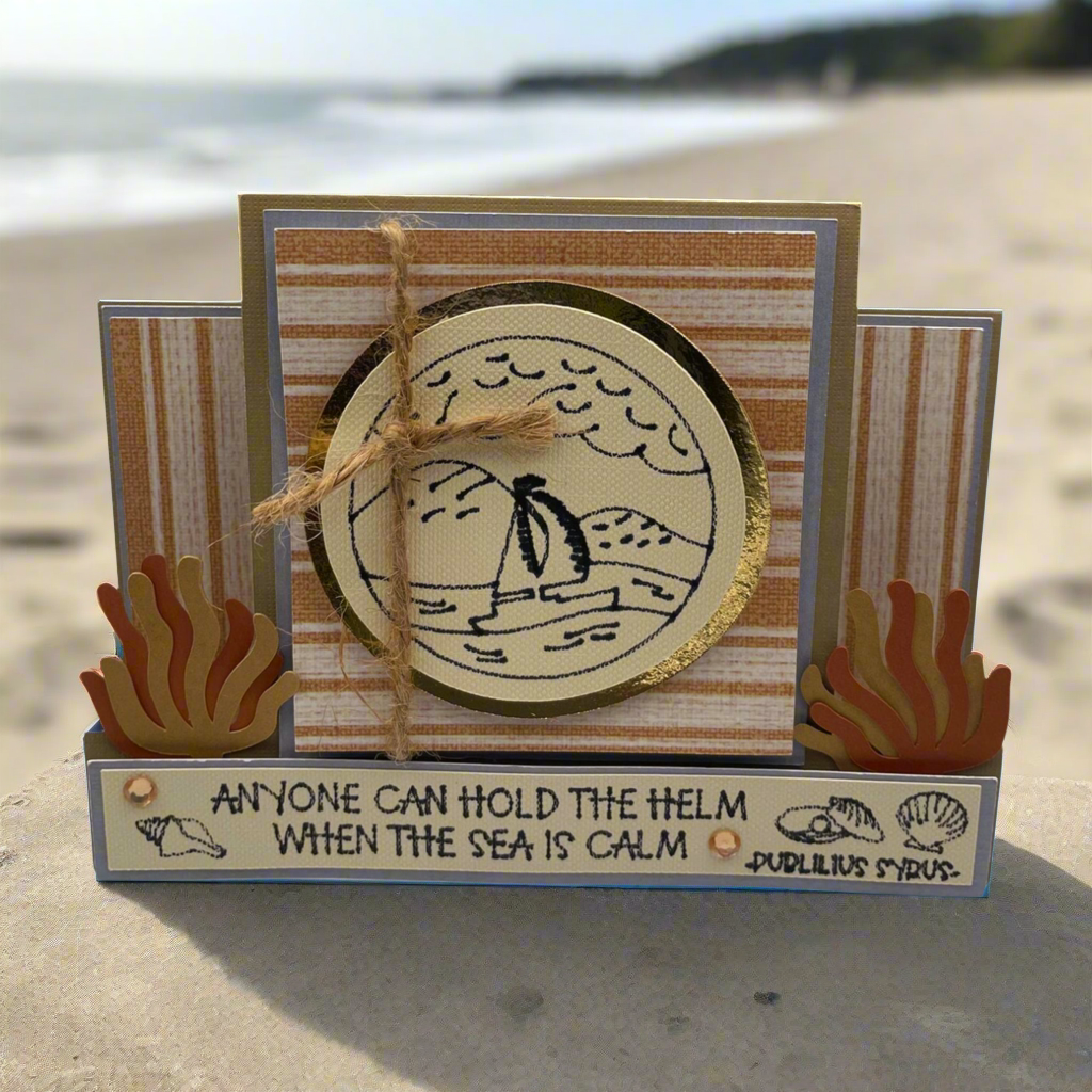 "ANYONE CAN HOLD THE HELM" Gray- Comfort Step Card