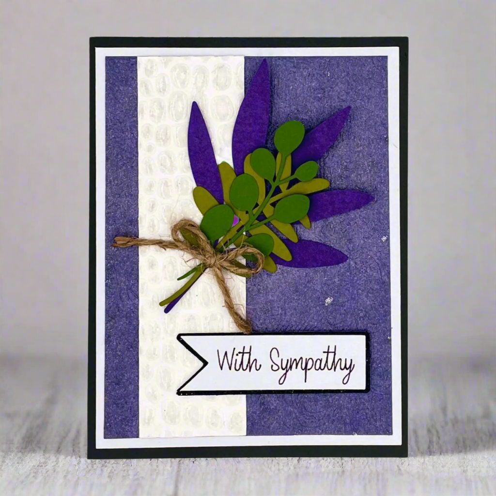 "BOTANICAL SYMPATHY- Purple" Comfort Card