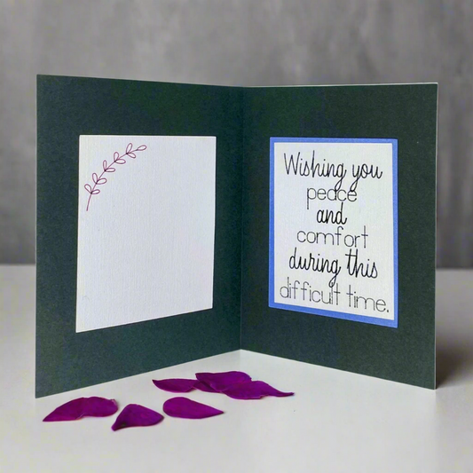 "BOTANICAL SYMPATHY- Purple" Comfort Card