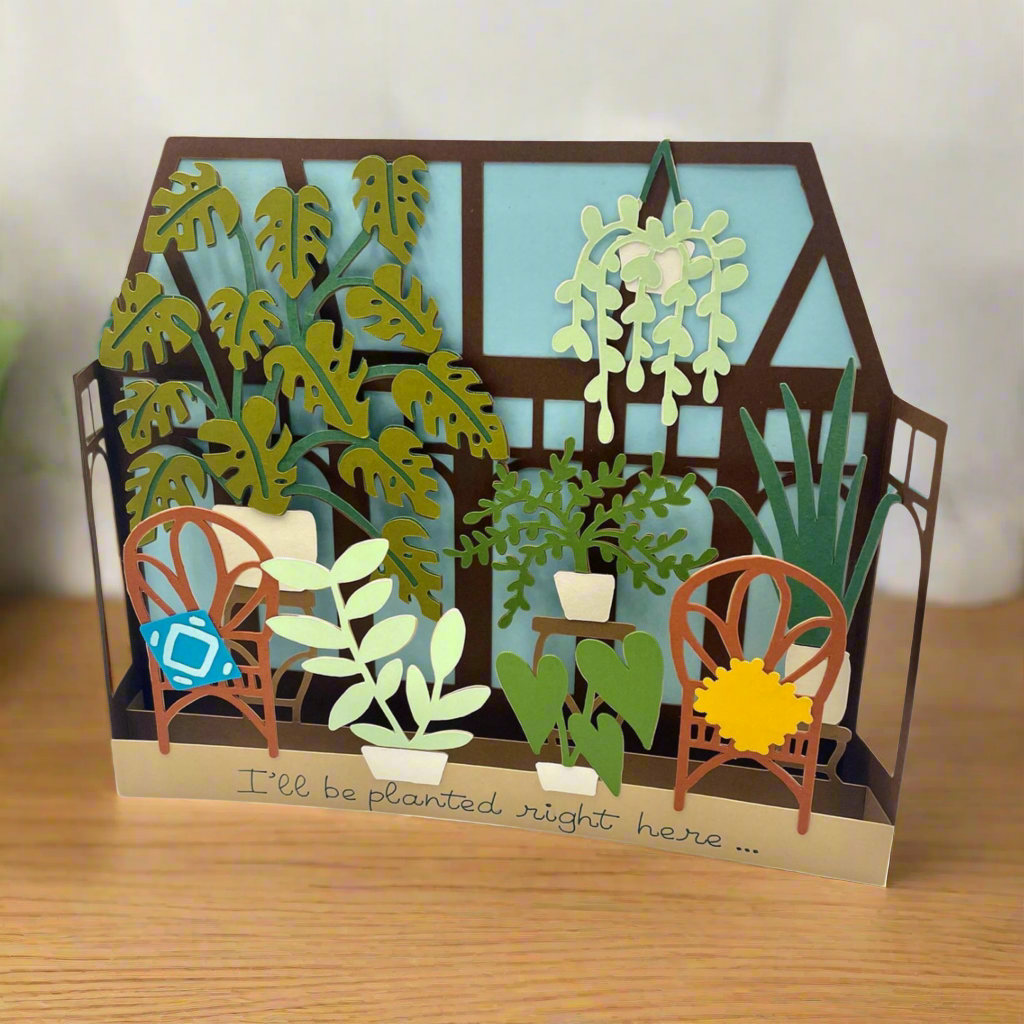 "I'LL BE PLANTED RIGHT HERE" Deluxe Intricate Dimensional Card