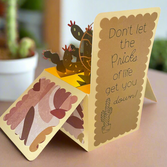 "CACTUS ARRANGEMENT" -Deluxe Box Card