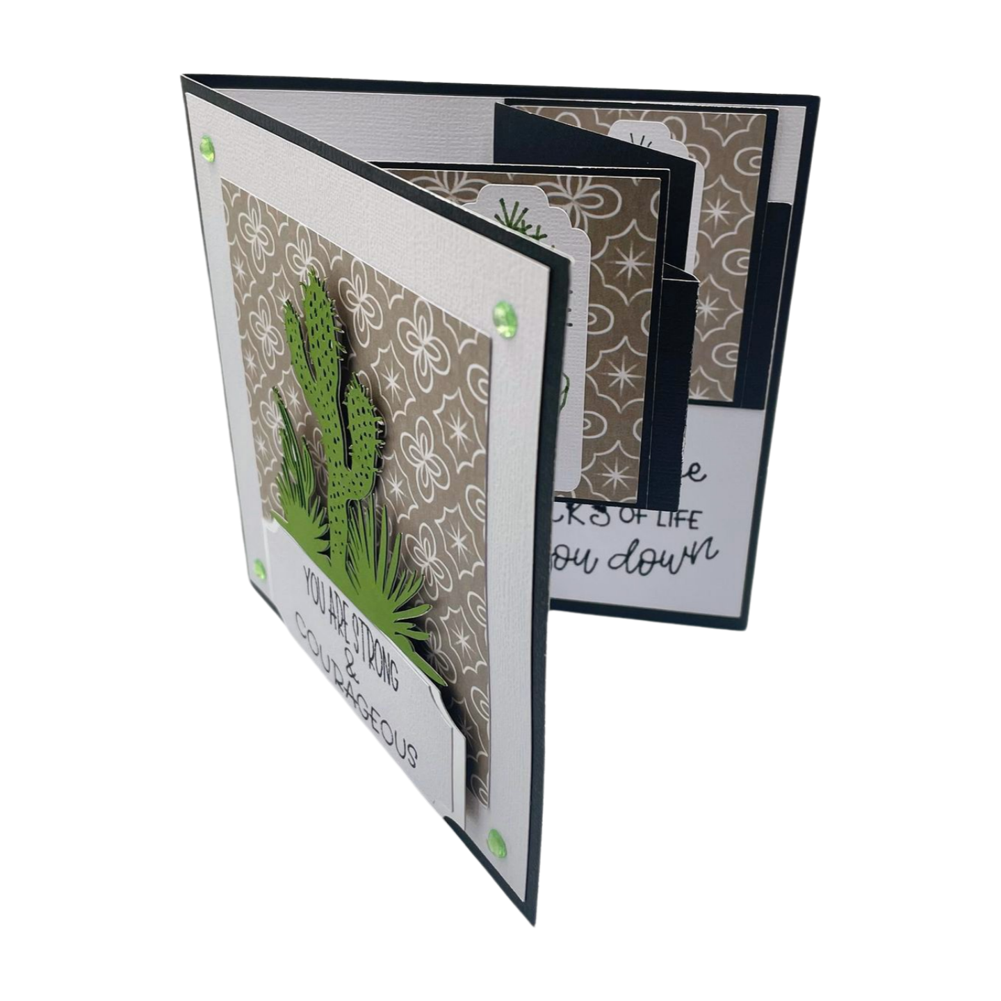 "CACTUS STRONG" Deluxe Dimensional Card