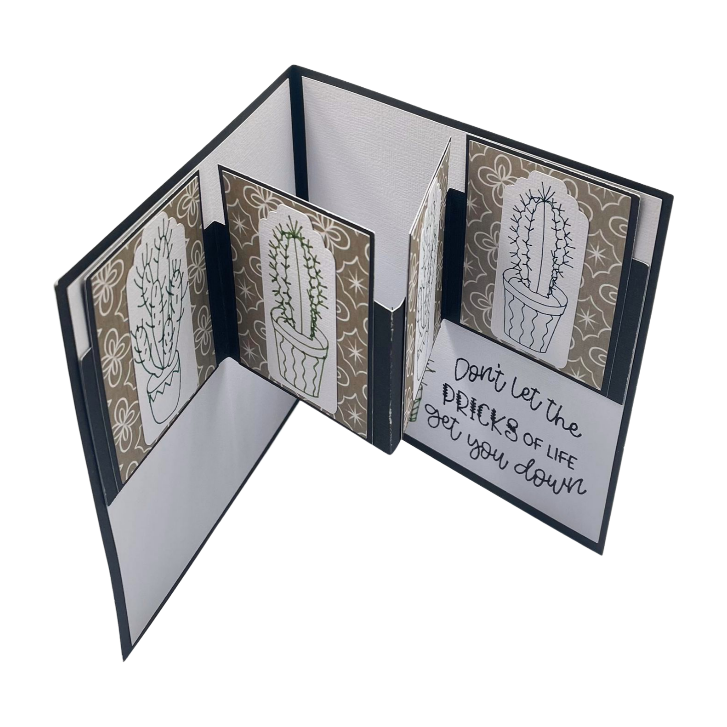 "CACTUS STRONG" Deluxe Dimensional Card