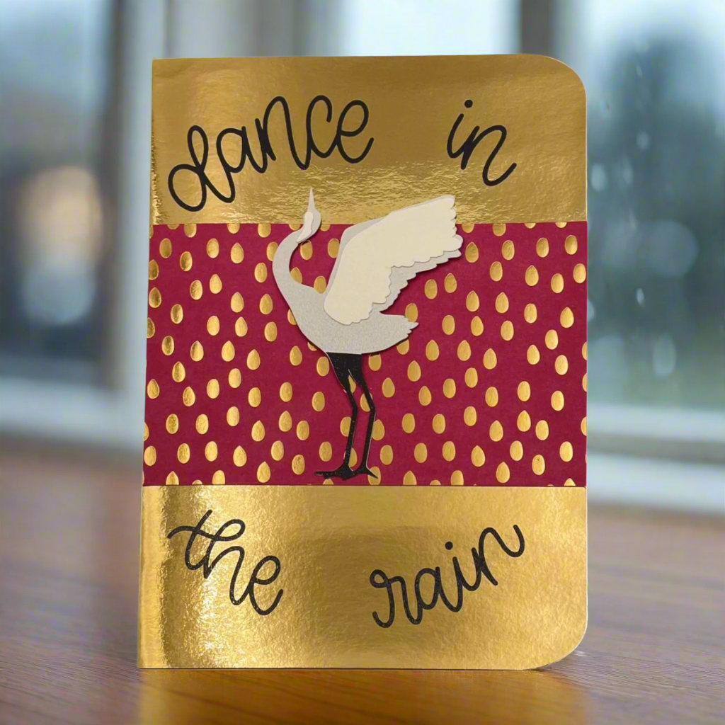 "CRANE DANCE- Gold" Comfort Card