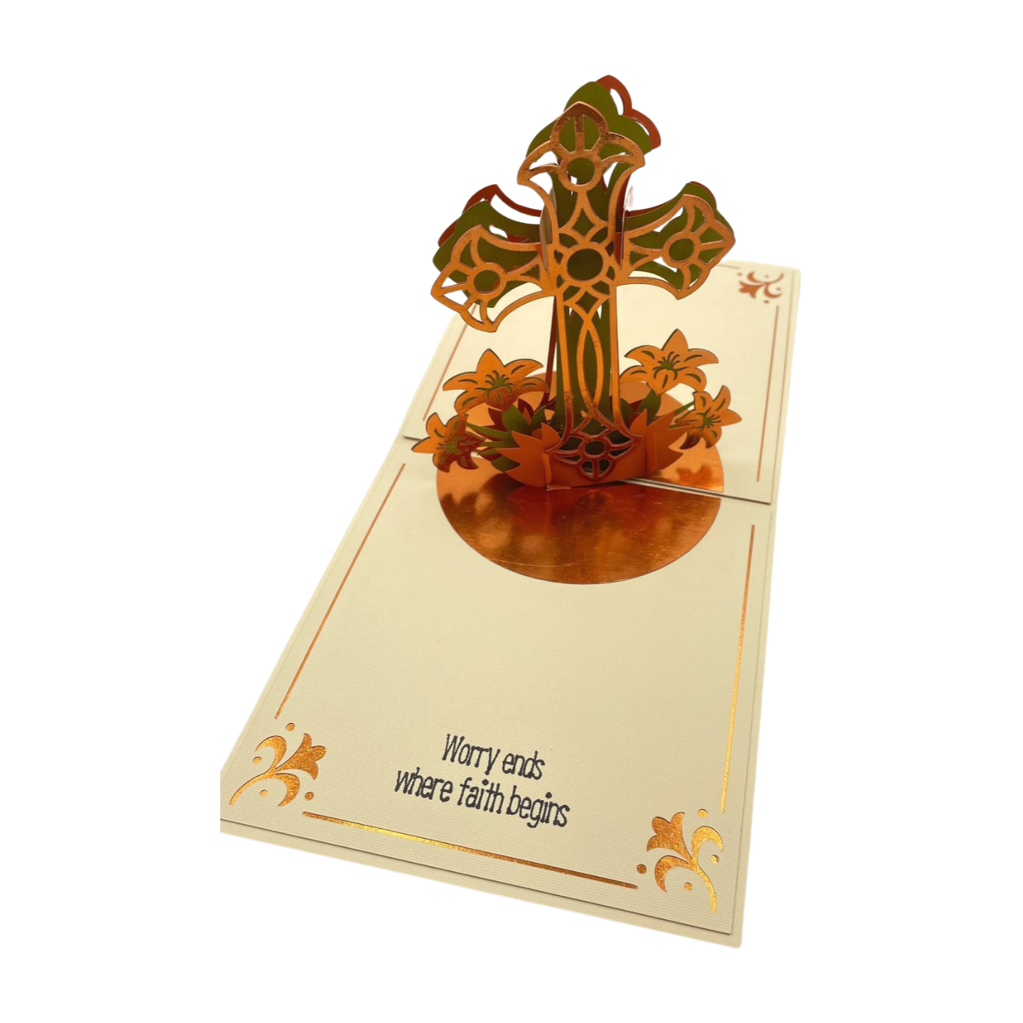 "CROSS" Deluxe Intricate Pop Up Card
