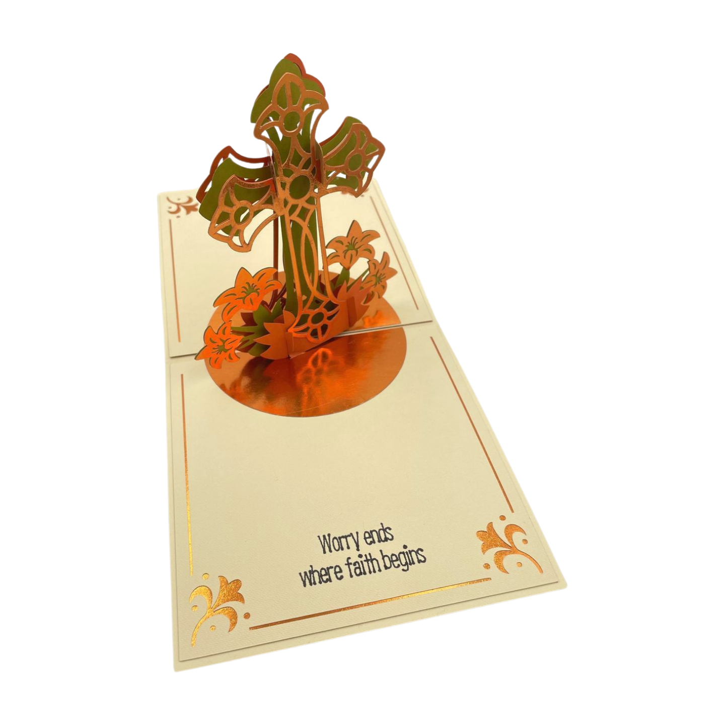 "CROSS" Deluxe Intricate Pop Up Card