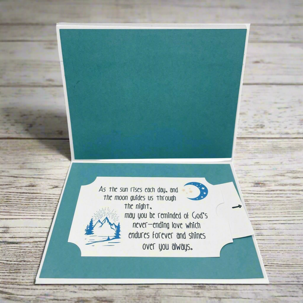 "HIS FAITHFUL LOVE ENDURES" Stand Up Comfort Card