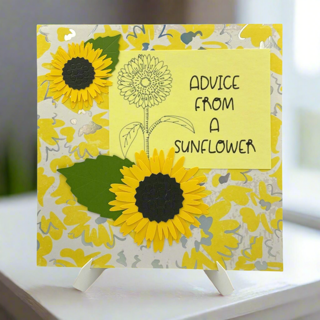 "ADVICE FROM A SUNFLOWER- Yellow"Comfort Card