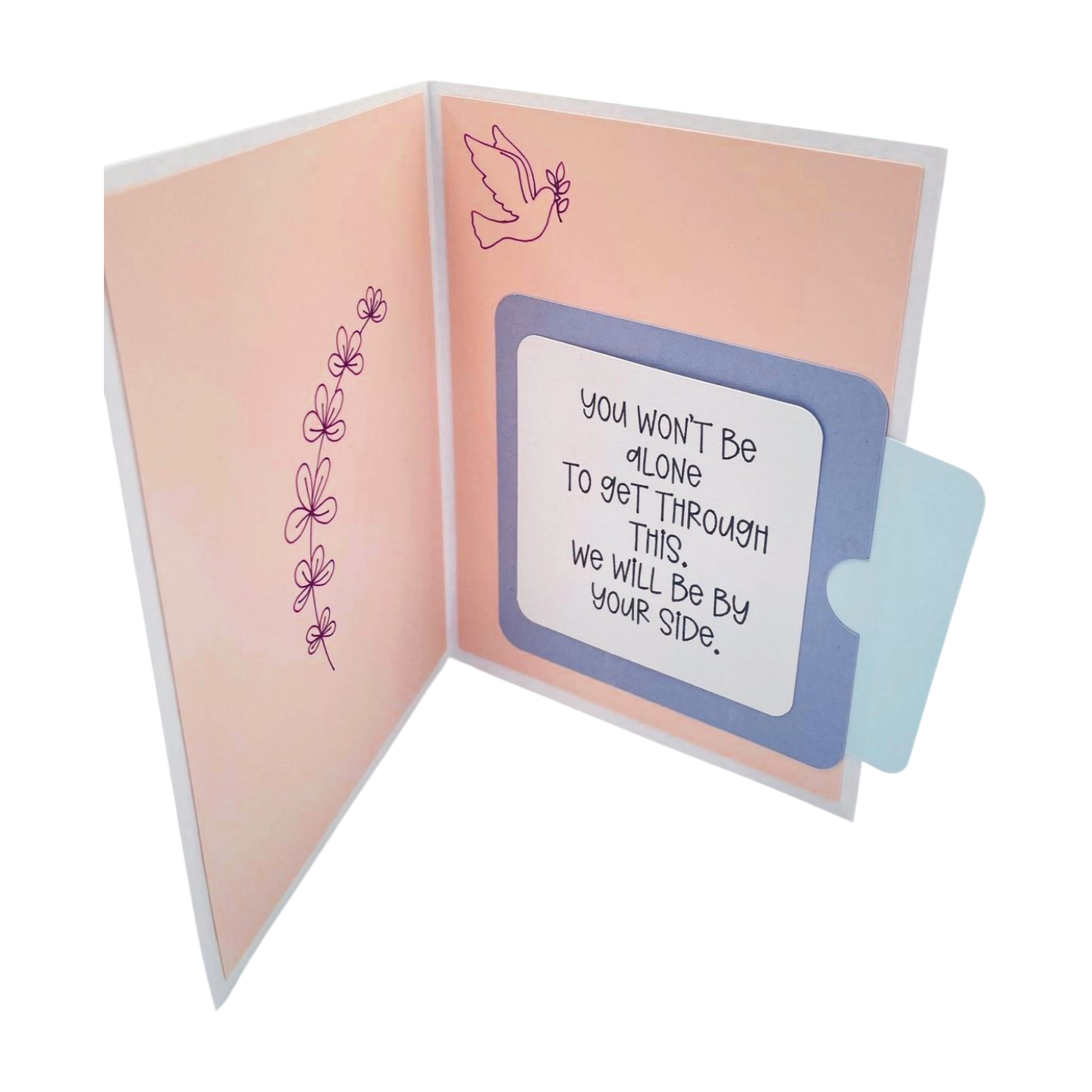 "DOVE SYMPATHY" Personalized Comfort Card