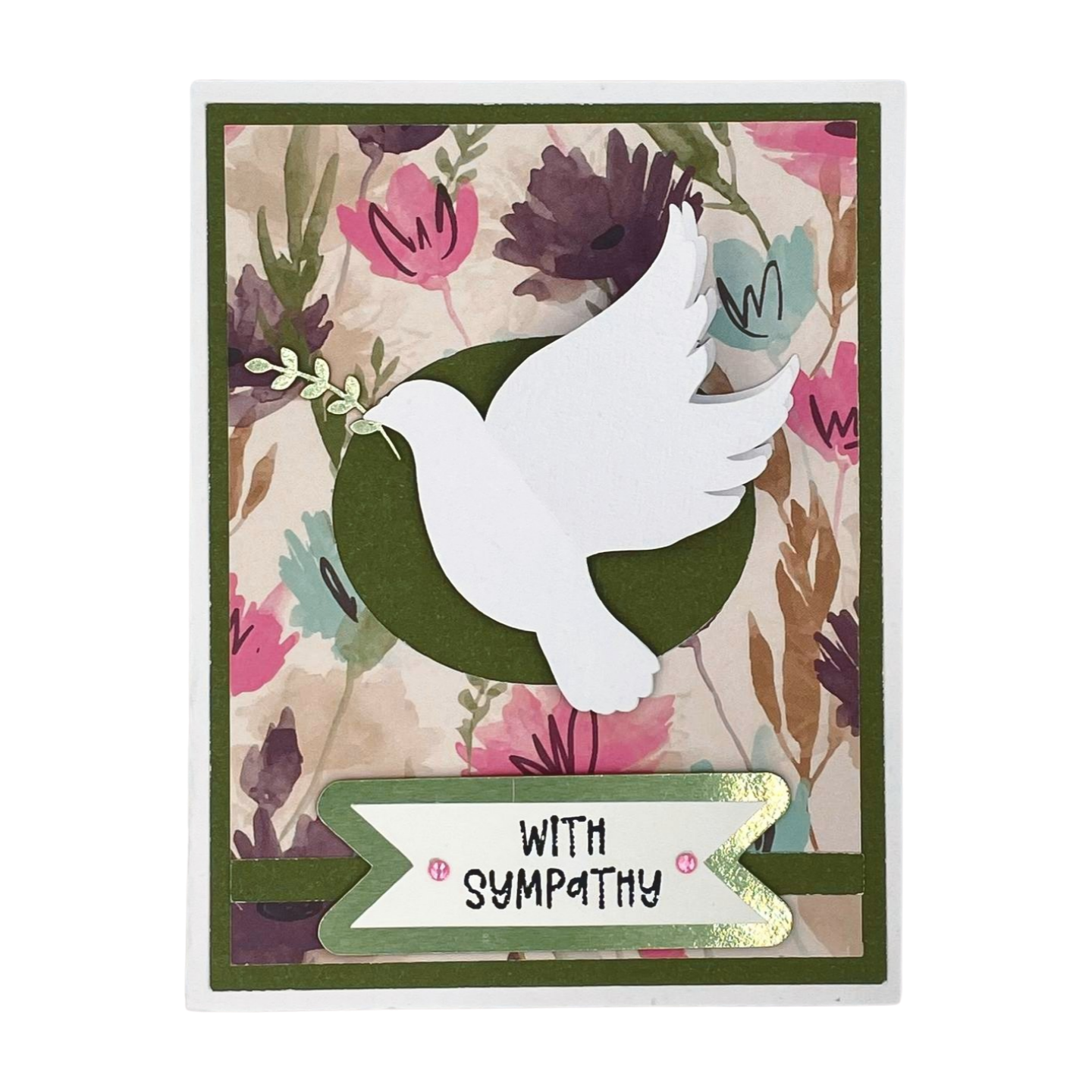 "DOVE SYMPATHY" Personalized Comfort Card