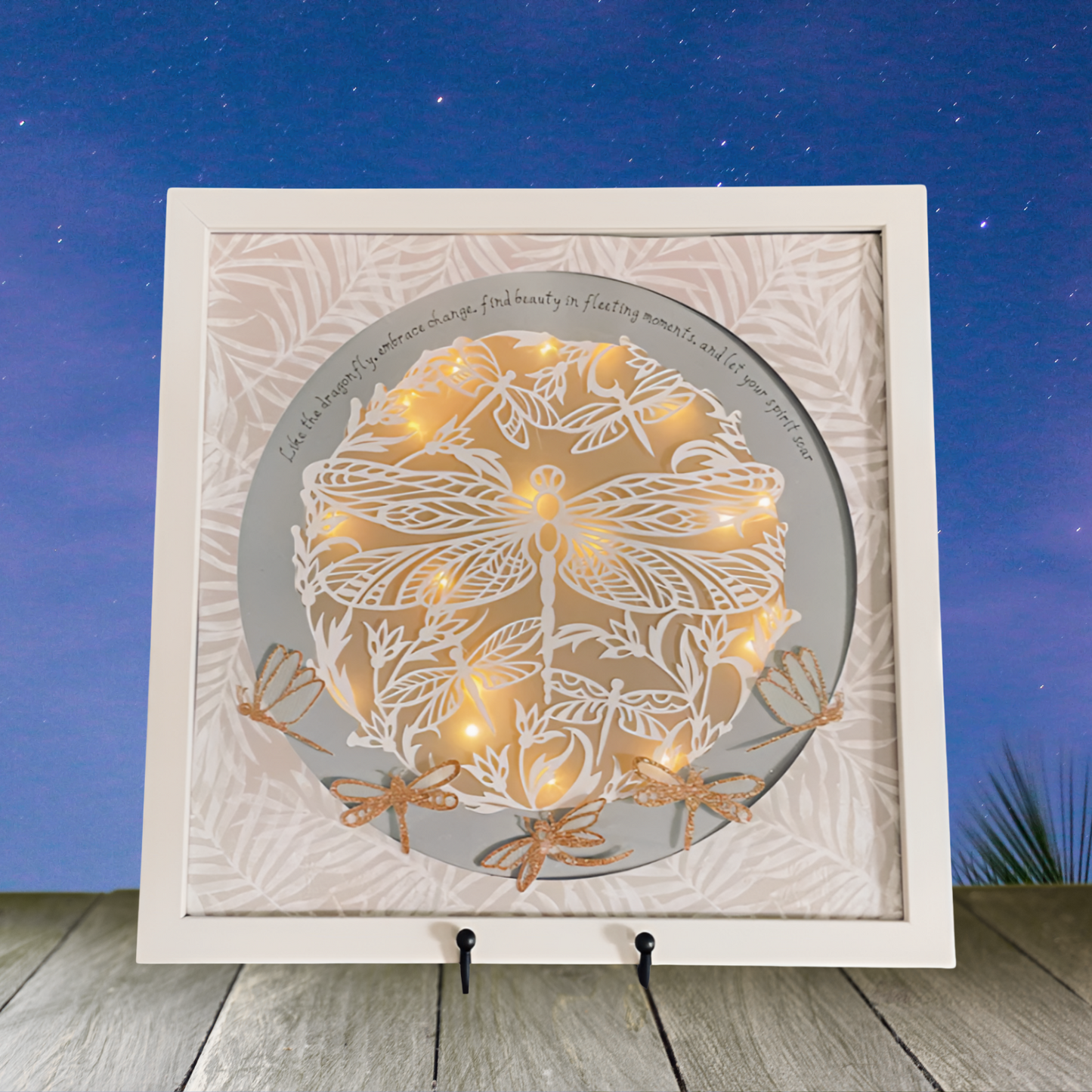 DRAGONFLY LIGHTED SHADOWBOX