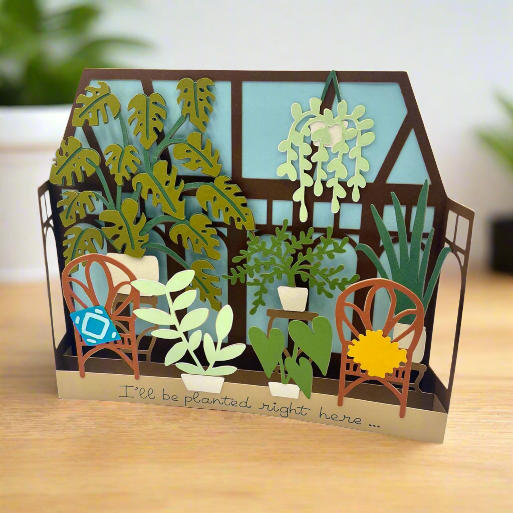 "I'LL BE PLANTED RIGHT HERE" Deluxe Intricate Dimensional Card