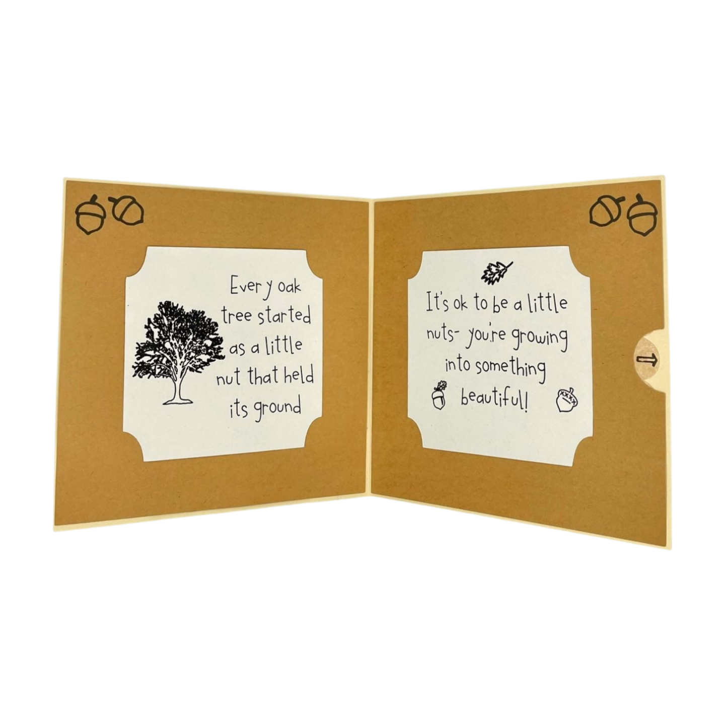 NUTTY ACORN Cut Out Card