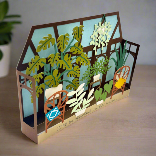 "I'LL BE PLANTED RIGHT HERE" Deluxe Intricate Dimensional Card