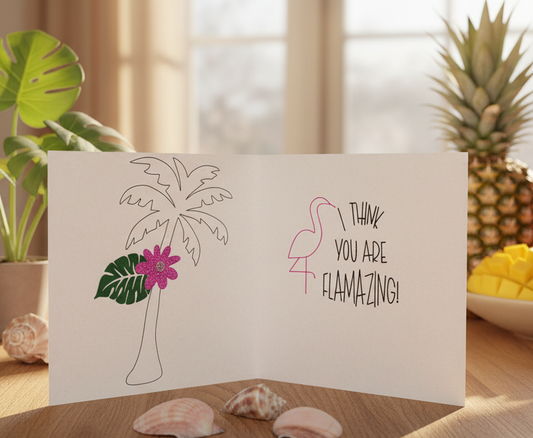 "FLAMAZING" Square Comfort Card