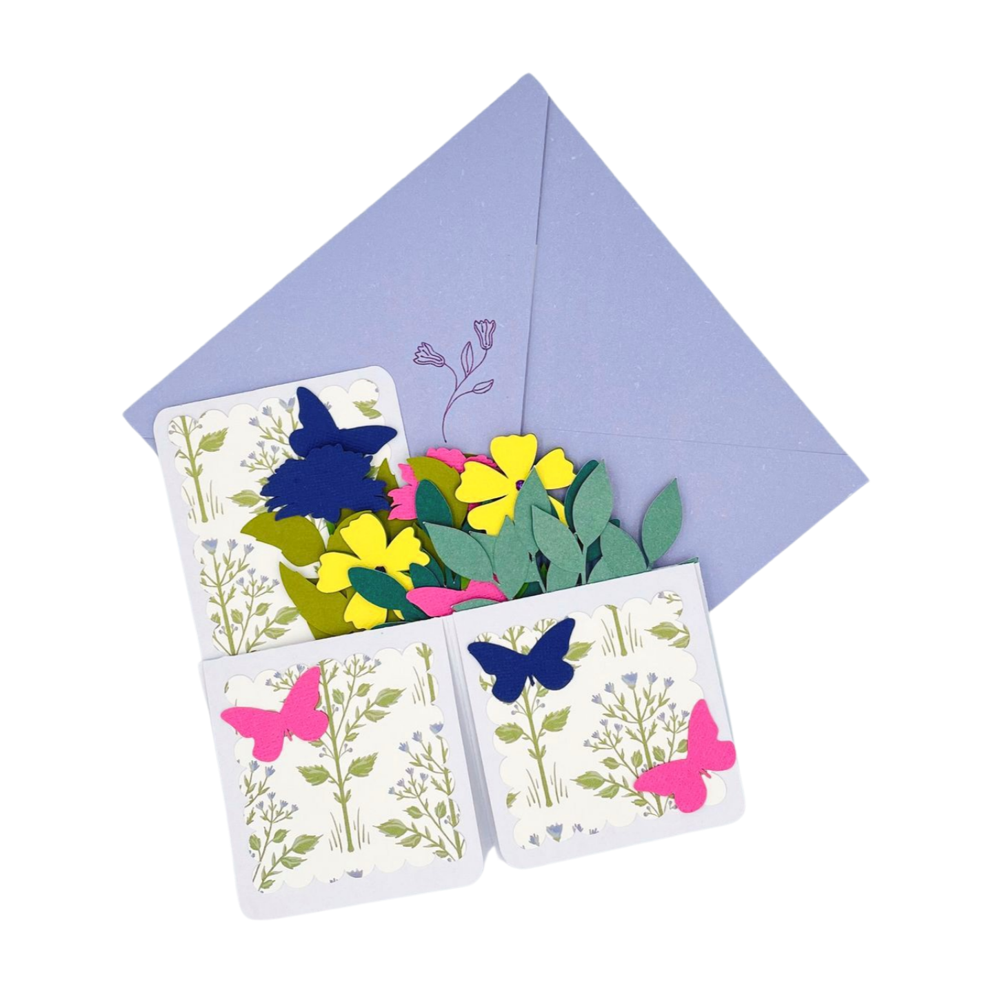 "FLOWER ARRANGEMENT" Deluxe Intricate Box Card