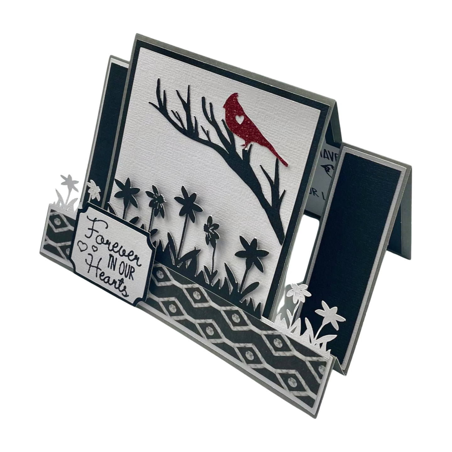 "FOREVER IN OUR HEARTS" Stand Up Comfort Card