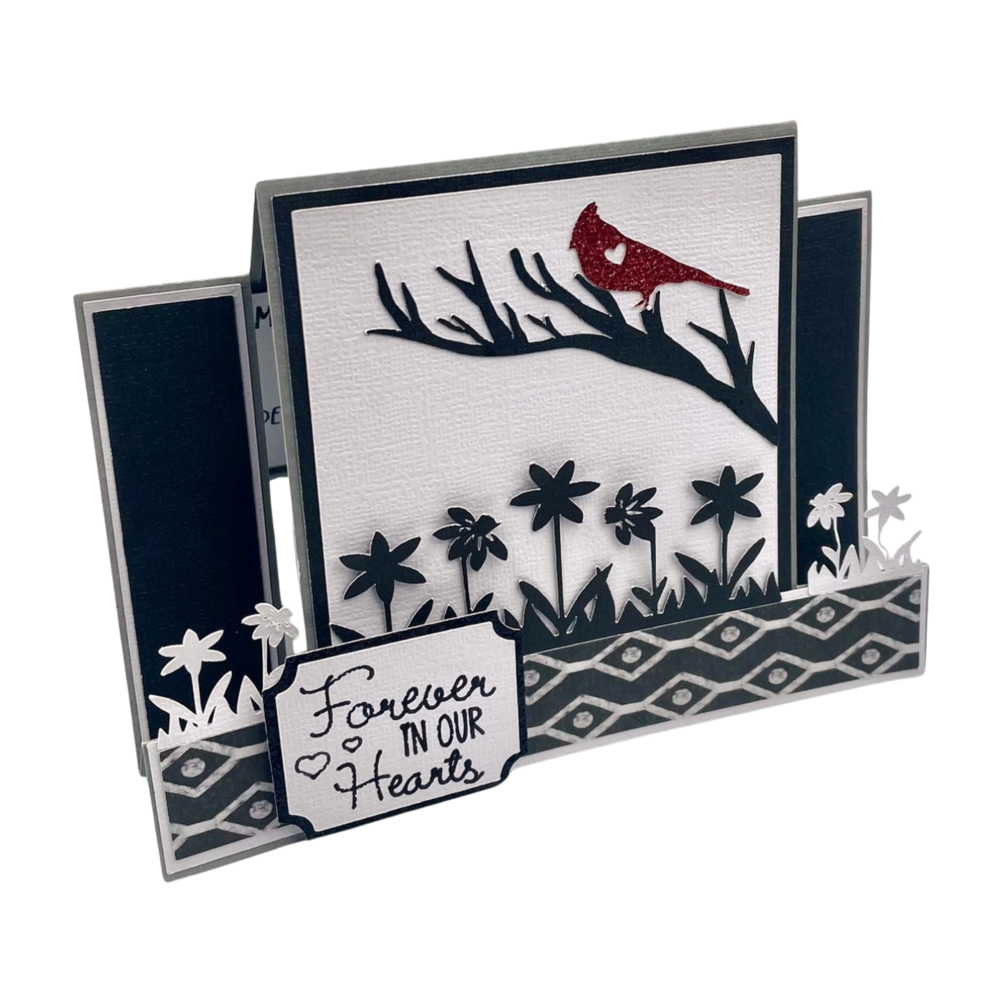 "FOREVER IN OUR HEARTS" Stand Up Comfort Card