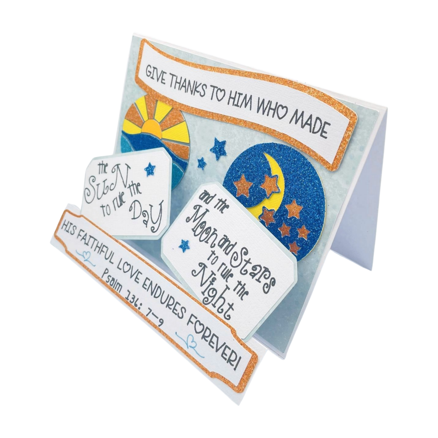 "HIS FAITHFUL LOVE ENDURES" Stand Up Comfort Card