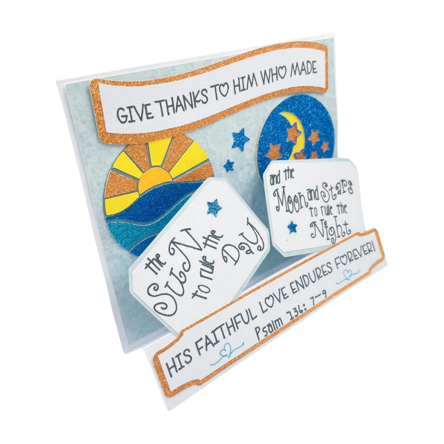 "HIS FAITHFUL LOVE ENDURES" Stand Up Comfort Card