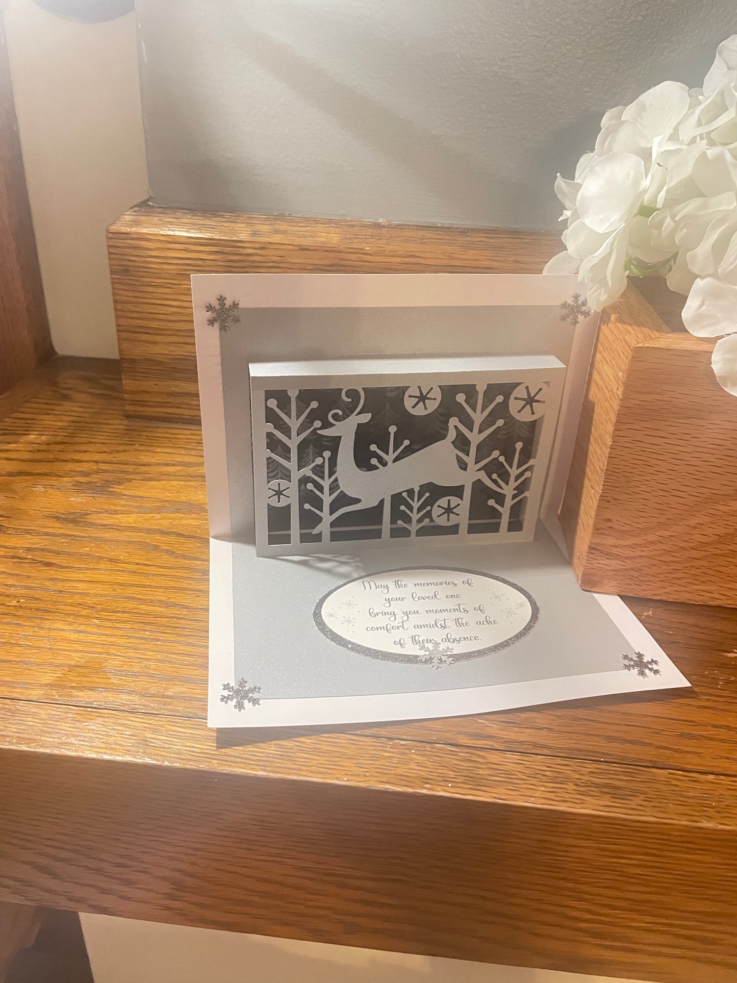 Snowflake memory pop out card