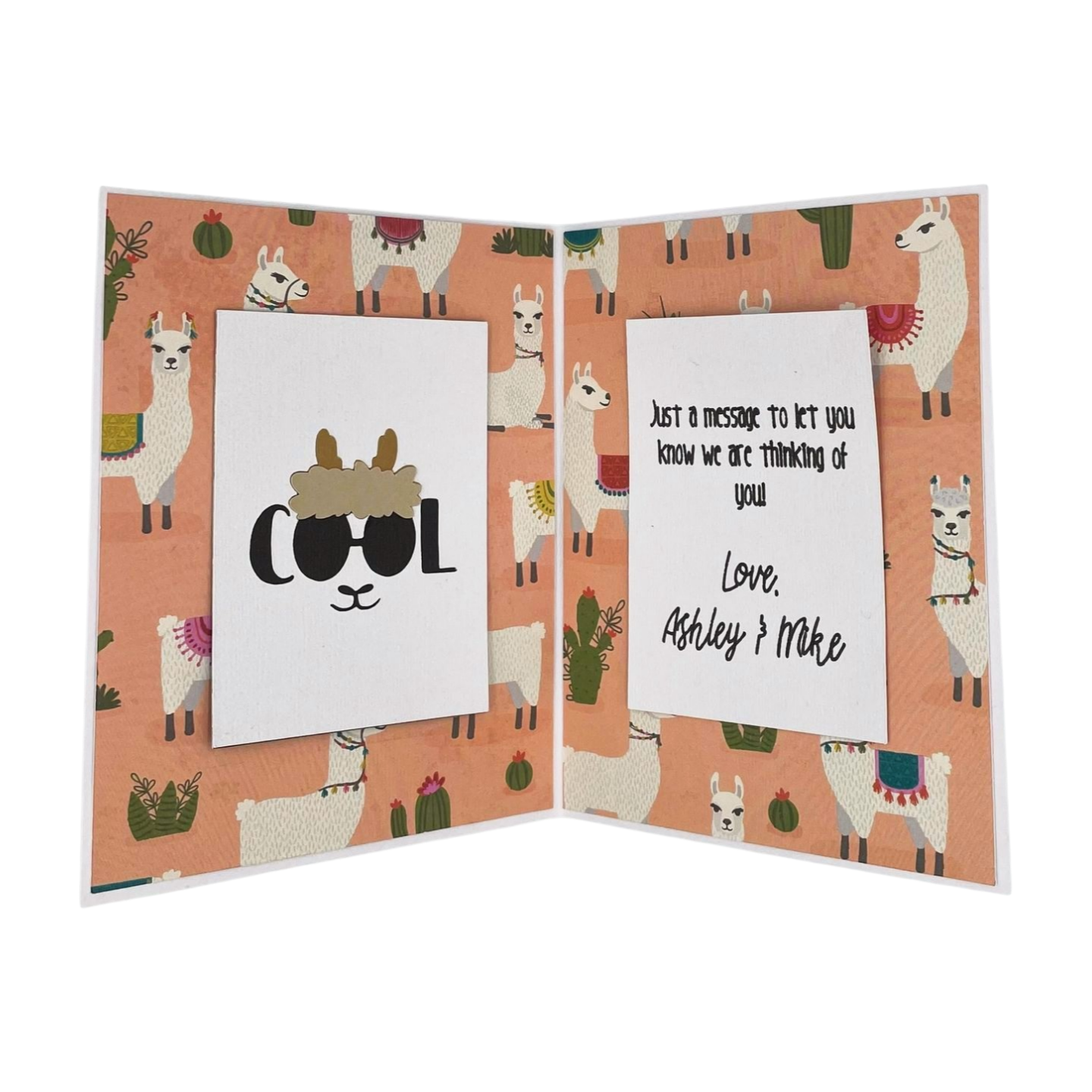 "LLAMA SUPPORT" Personalized Comfort Card