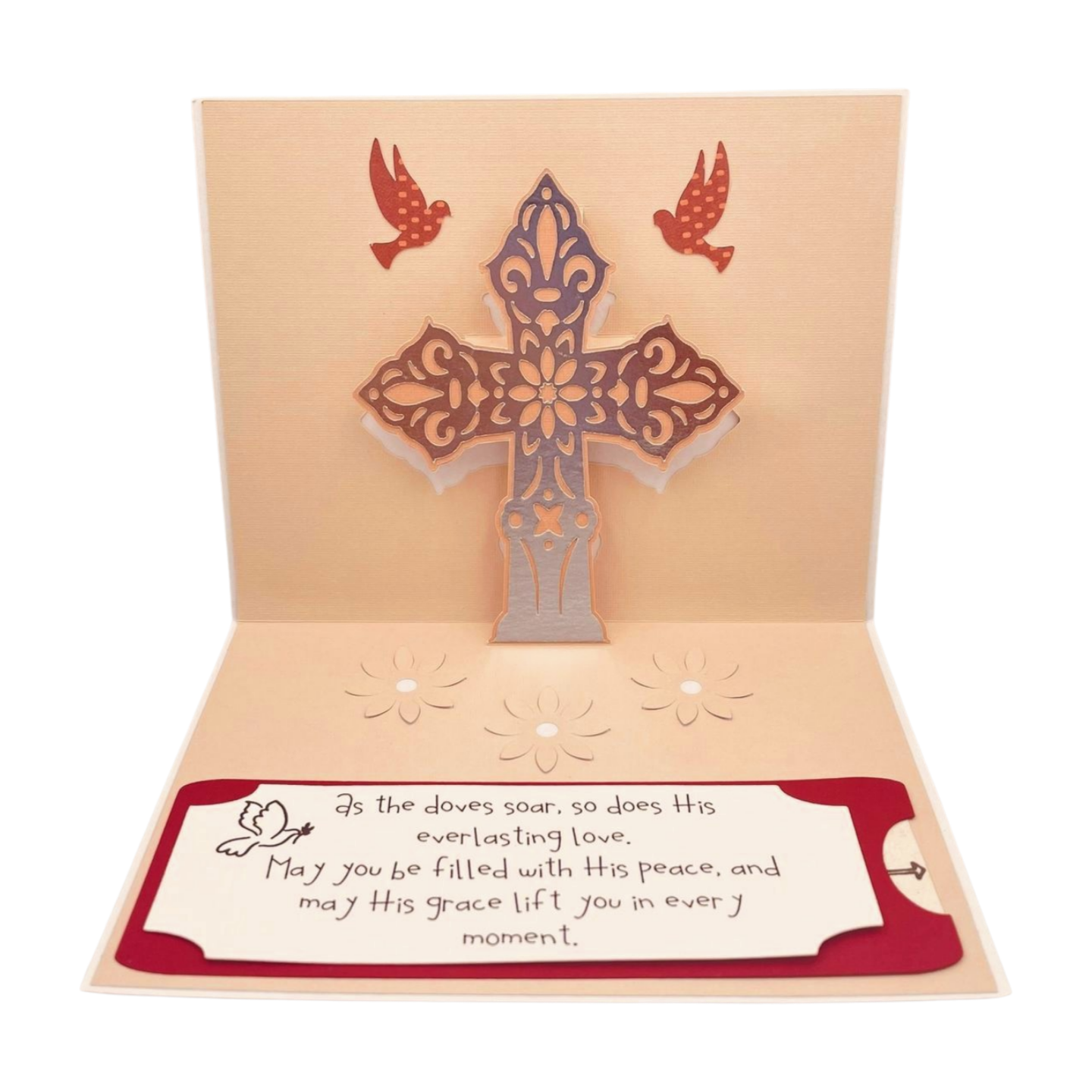 "POP-UP CROSS" Personalized Pop Up Comfort Card