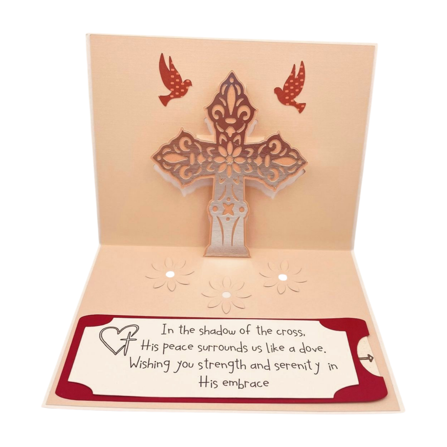 "POP-UP CROSS" Personalized Pop Up Comfort Card