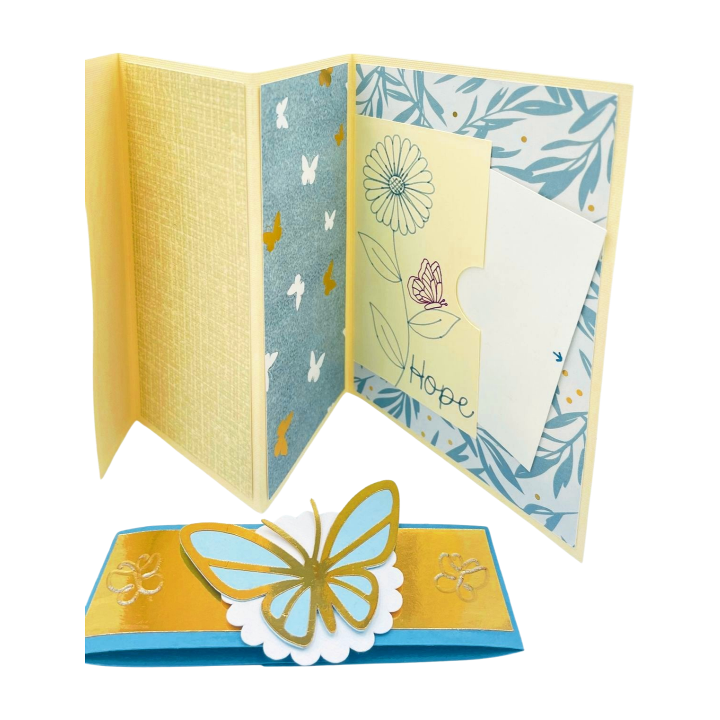BUTTERFLY Trifold Card