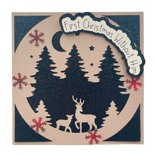 "FOREST DEER" Comfort Card- Black