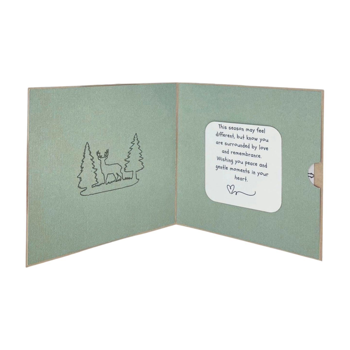 "FOREST DEER" Comfort Card- Black