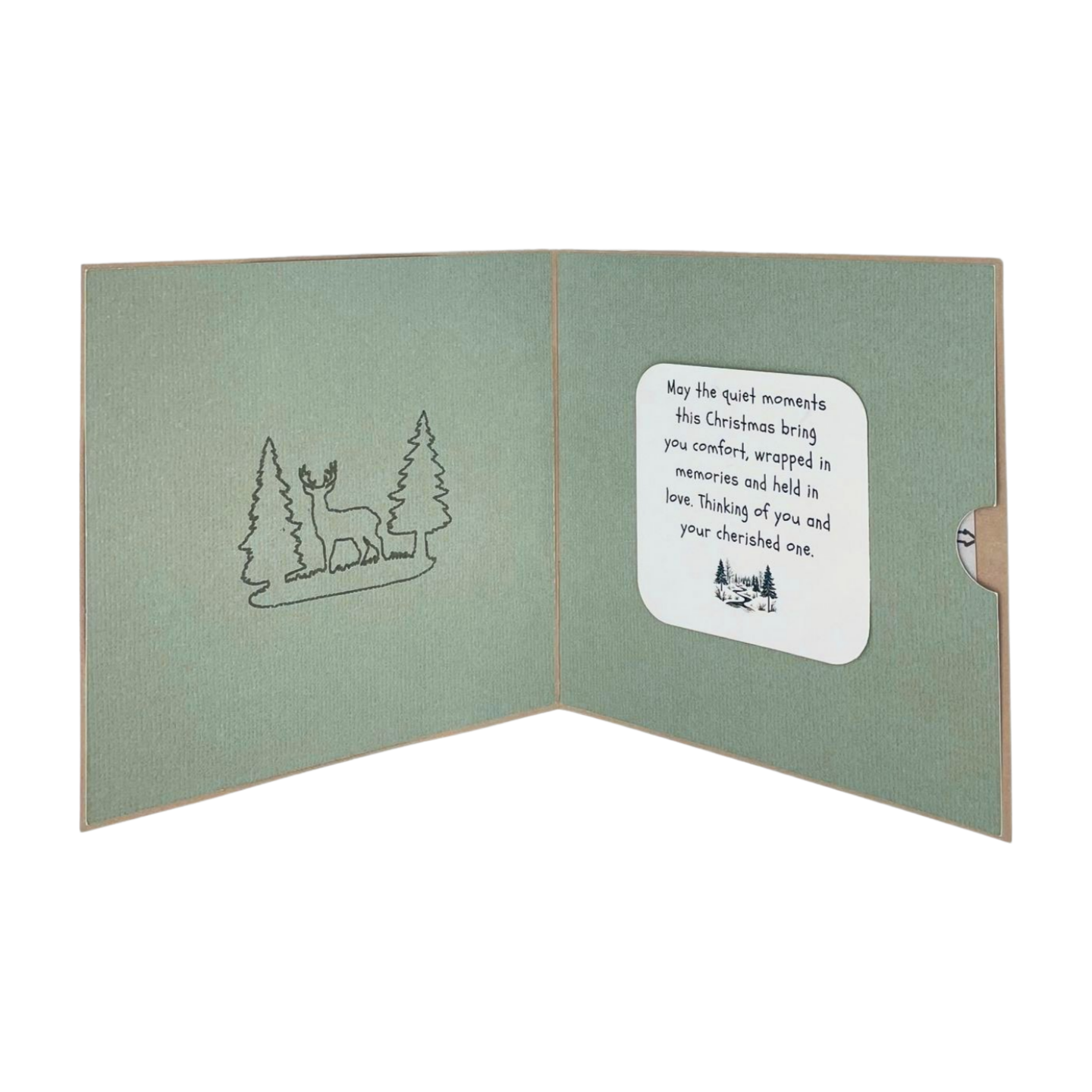 "FOREST DEER" Comfort Card- Black
