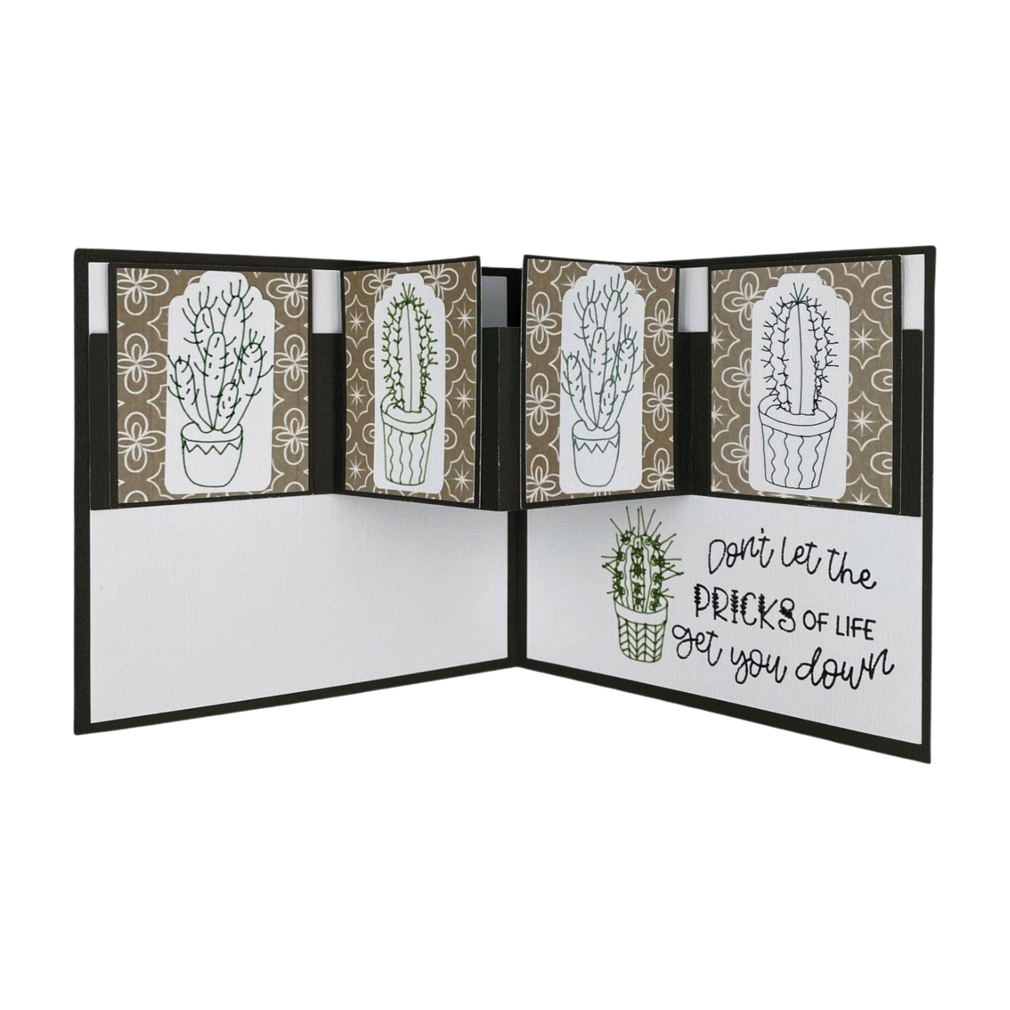 "CACTUS STRONG" Deluxe Dimensional Card