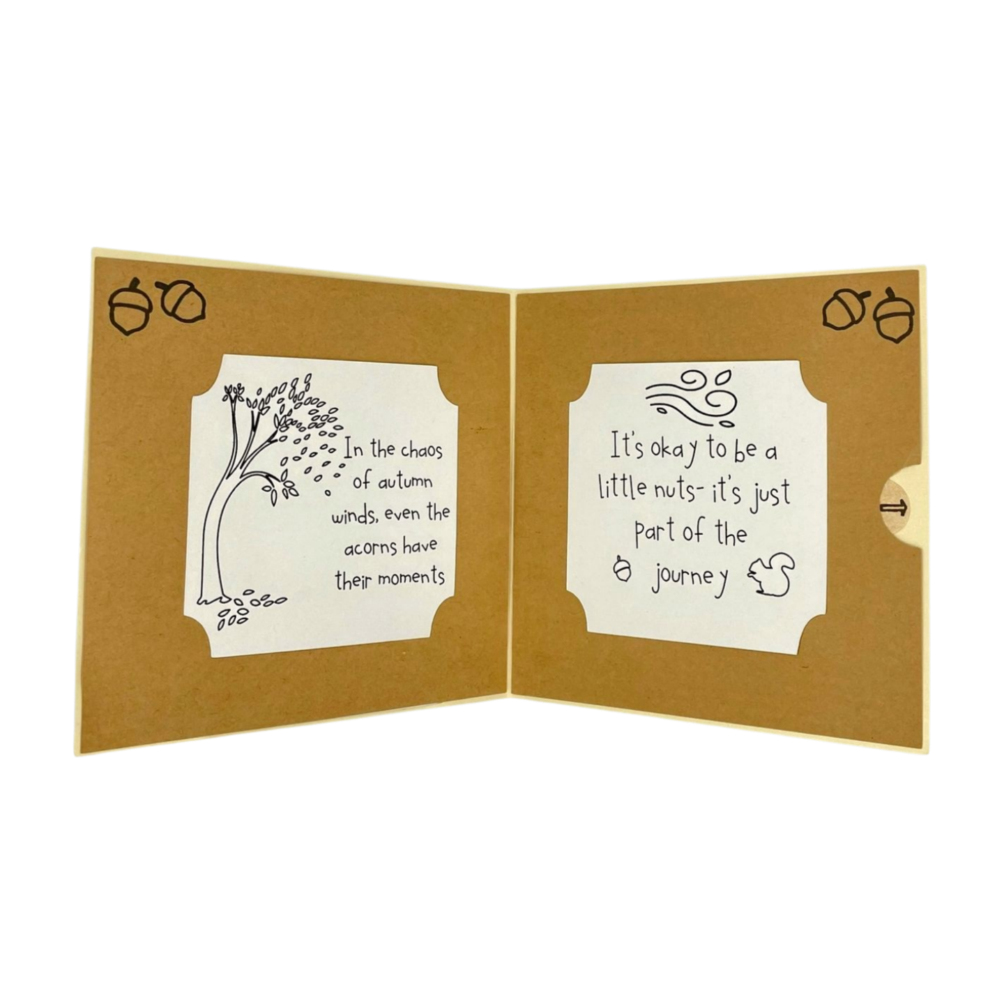 NUTTY ACORN Cut Out Card