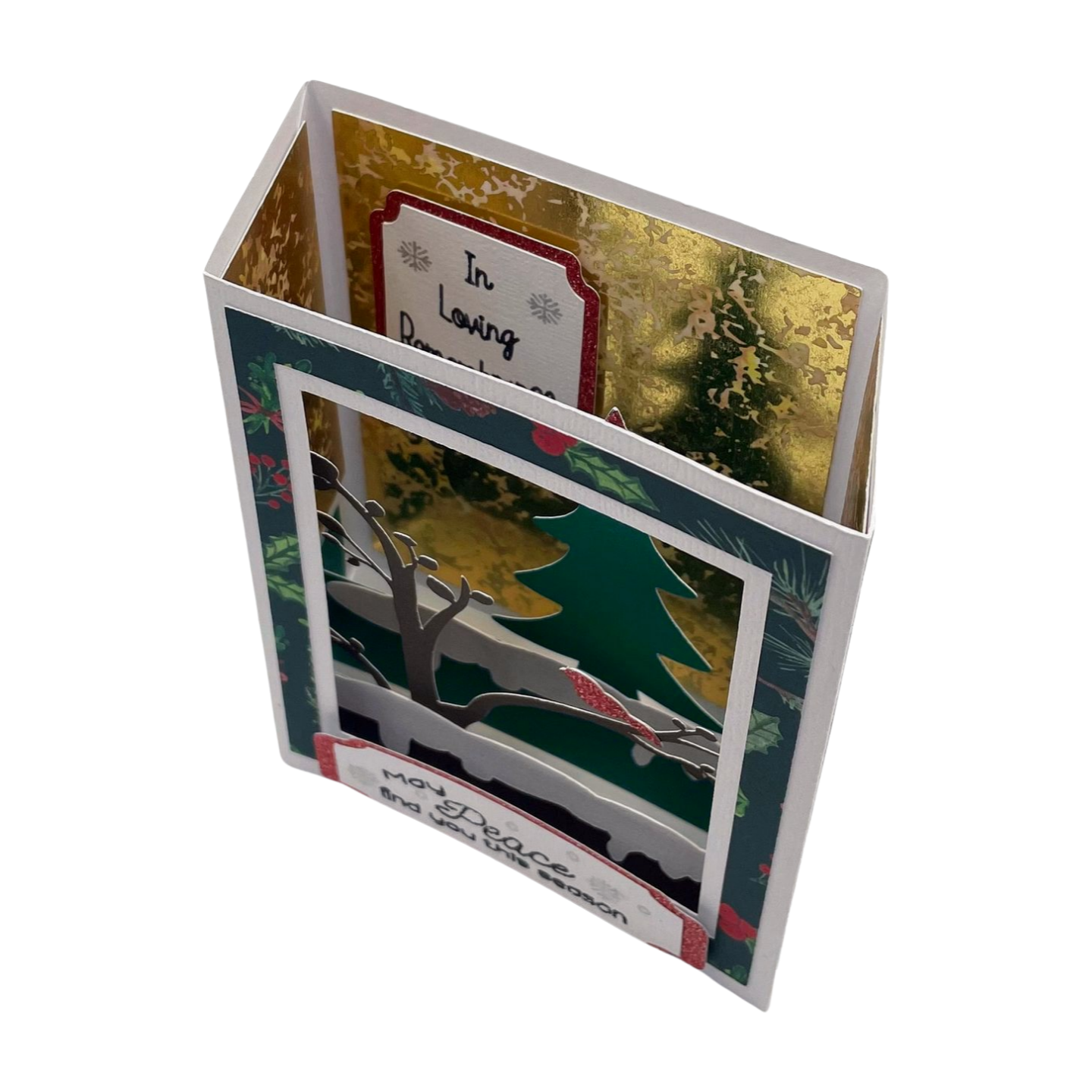 "IN LOVING REMEMBRANCE- Cardinal " Deluxe Dimensional Card