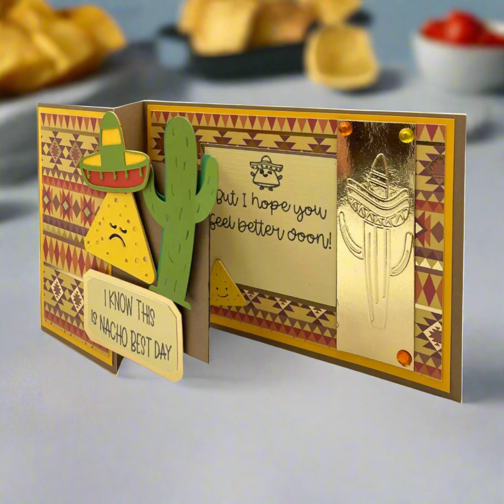 "NACHO BEST DAY" Z-Fold Comfort Card
