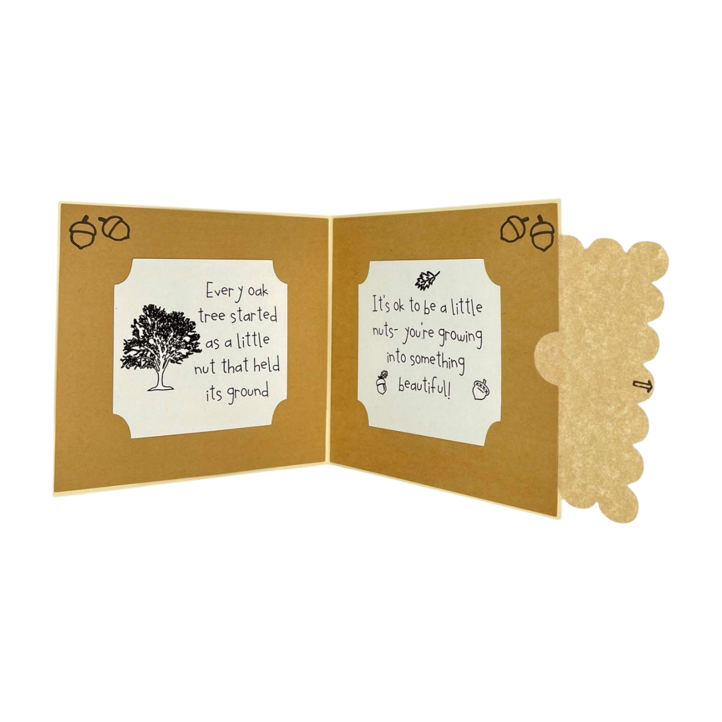 NUTTY ACORN Cut Out Card