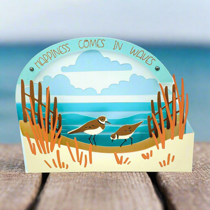 "BEACH WAVES" Deluxe Dimensional Card